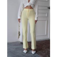 Kadın Beyond Yüksek Bel Toparlayıcı Çimalı Ispanyol Paça Palazzo Pantolon