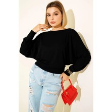 Yarasa Kol Salaş Bluz Siyah T4273