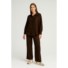 Keten Rahat Kesim Gömlek Pantolon Takım