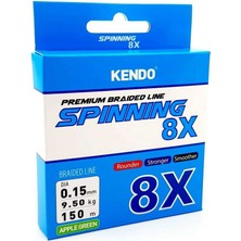Kendo Spinning 8x Fighting 150 mt Örgü Ip (Apple Green) 0,17MM