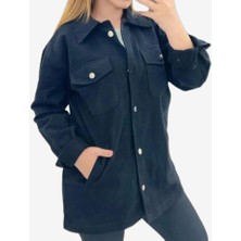 Abarta Kadın Gabardin Gömlek Yaka Ceket