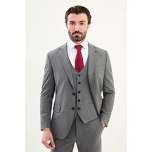 Düz Slim Fit Mono Yaka Klasik Erkek Takım Elbise