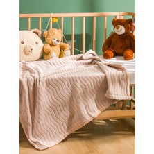 Desenli Erkek Bebek Battaniyesi 90X110 cm  (W5)