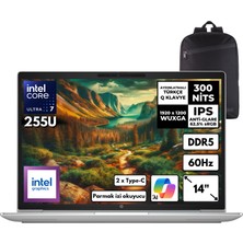 Hp Probook 4 G1I Ultra 7-255U 16-Gbddr5 1 Tbssd Intel Graphics 14" Wuxga Windows 11 Pro + Hmf Sırt Çantası C9FH1ETHMF25