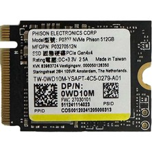 Phıson P0327 512GB 3000/2500MB/S GEN4X4 M.2 22X30 SSD