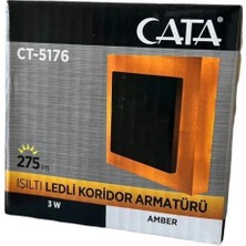 Cata 3w Ledli Koridor Armatürü (AMBER) CT-5176A