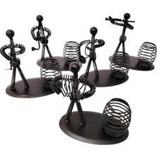 Dekoratif Metal Adam Müzisyen Kalemlik ( Lisinya )