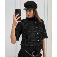 Karma Düğmeli Dokulu Ceket IW6250005091001