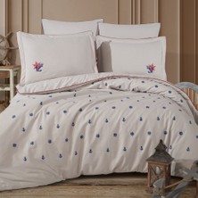 Premium Athena Taş - Poplin Çift Kişilik Nakışlı Nevresim Takımı