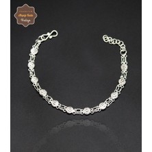 Kişniş Tasarım 925 Ayar Gümüş Telkari Kadın Bileklik 201024689