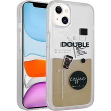 Apple iPhone 14 Plus Kılıf Desenli Sıvılı N7TH Drink Silikon Kapak-No3