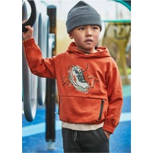 Mayoral Erkek Çocuk Serigrafi Baskılı Eşofman Takımı 4802 Turuncu