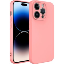 iPhone 14 Pro Uyumlu N7TH Kamera Korumalı Mara Laaakan Kapak-Pembe