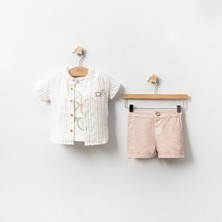 Yazlık Gözlük Baskılı Gömlekli Bebe Erkek 3'lü Takım