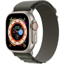 Good Case Apple Watch Ultra 3 (49MM) Uyumlu Kancalı Kumaş Kordon-74 Yeşil