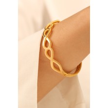  Ajda Sonsuzluk Kelepçe Altın Bilezik CGKKLP0183