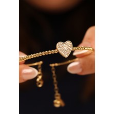   Dorikalı Kalpli Model Kelepçe Altın Bilezik CGKKLP0188