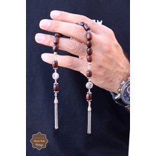Kapsül Kesim Gümüş Püsküllü Çekoslovakya Sıkma Zaza Kehribar Tesbih 201024546