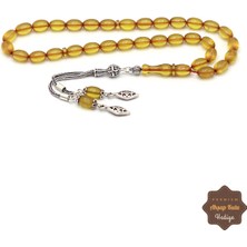 Sarı Arpa Kesim Sıkma Kehribar Tesbih 201024702