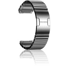 Good Case Amazfit Gtr 3 Pro (46MM) Uyumlu 22MM Parçalı Çizgi Tasarımlı Metal Kordon-35 Gri