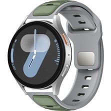 Good Case Huawei Watch 3 Pro Classic (48MM) Uyumlu 22MM Silikon KORDON-135 Açık Yeşil -Gri