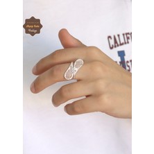 Tenis Roketi Model El Işçiliği 925 Ayar Gümüş Telkari Kadın Yüzük 201024679