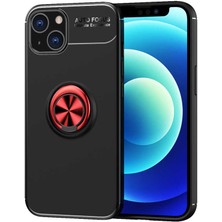 iPhone 13 Mini Uyumlu N7TH Ravel Silikon Kapak-Siyah-Kırmızı