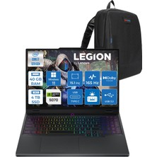 Lenovo Legion 5 15IRX10 Intel Core I7 13650HX 40GB Ddr5 4tb SSD RTX5070 8gb Gddr7 115W Windows 11 Pro 15.1" Wqxga (2560X1600) OLED 1000NITS 165Hz Taşınabilir Bilgisayar W83LY00CJTRP22 + Zetta Çanta