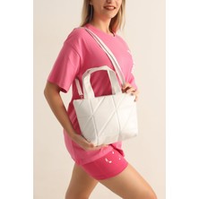 Best Brand Kadın Suni Deri Kapitone Kabartmalı Tote Çanta Casual Kullanımda Şık ve Modern