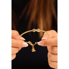 Dorikalı Sonsuzluk Model Kelepçe  Altın Bilezik CGKKLP0189