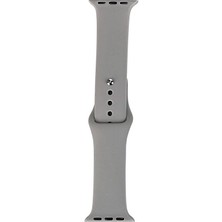 Good Case Apple Watch 7 (45MM) Uyumlu Klasik Silikon Kordon Gri