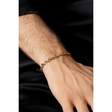 14 Ayar Altın Burgu Halat Zincir Erkek Bileklik 5.15 mm