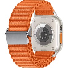 Good Case Apple Watch 11 (46MM) Uyumlu Hasır Örgülü KORDON-123 Turuncu
