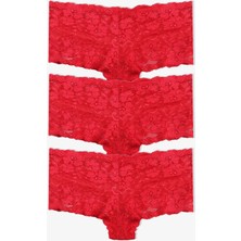 Kadın 3'lü Dantelli Boxer Külot (Farklı Dantel Seçenekleri)