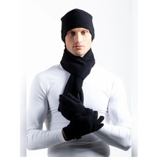 Unisex Rüzgar Geçirmez  Siyah Polar  Kışlık Eldiven