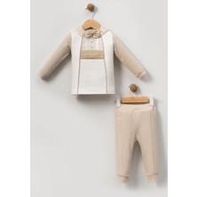 Önü Düğme Aksesuarlı Bebe 2'li Erkek Takım