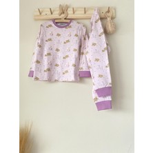 KEY KIDS Pembe Fare Pijama Takımı