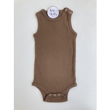 Çikolata Kahve Askılı Fitilli Modal Çıtçıtlı Body