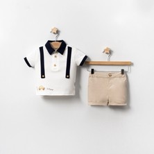 Yazlık Aksesuar Askılı Araba Baskılı Bebe 2'li Erkek Takım