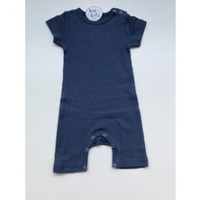 Indigo  Fitilli Modal Pamuk  Romper Kısa Tulum Salopet