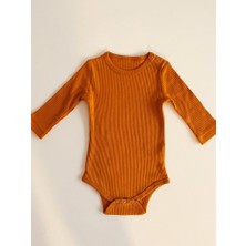 Balkabağı Fitilli Modal Uzun Kol Body