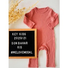 Şeftali  Fitilli Modal Uzun Tulum