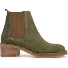 Ziya, Kadın Hakiki Deri Bot 1531020Z2325 Haki