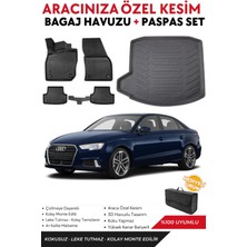 Audi A3 Sedan 2017-2018-2019-2020 Model Bagaj Havuzu+Paspas Full Takım+Hediyeli