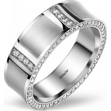 Amore Koleksiyonu Kadın Taşlı Bijuteri Modern Alyans