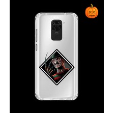 Dali Design Xiaomi Redmi Note 9s Uyumlu Şeffaf Kılıf Horror 2 Tasarımlı