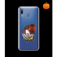 Dali Design Samsung Galaxy A20 Uyumlu Şeffaf Kılıf Horror 1 Tasarımlı