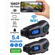 K10 Hd Kameralı Kask Interkom Su Geçirmez Hd Kayıt Bluetooth & 32GB Kart