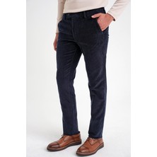 Efor Erkek Slim Fit Esnek Pamuk Lacivert Fitilli Kadife Pantolon P 1199