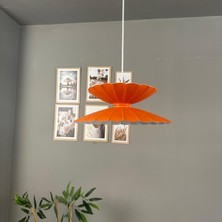 Rubby Turuncu Metal Tekli Avize Mutfak Modern Dekoratif Sarkıt Aydınlatma